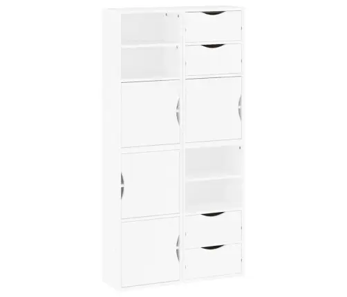 Šoninė Spintelė 4 Vnt Odda, Baltas, 40X24X79 cm Pušies Masyvas