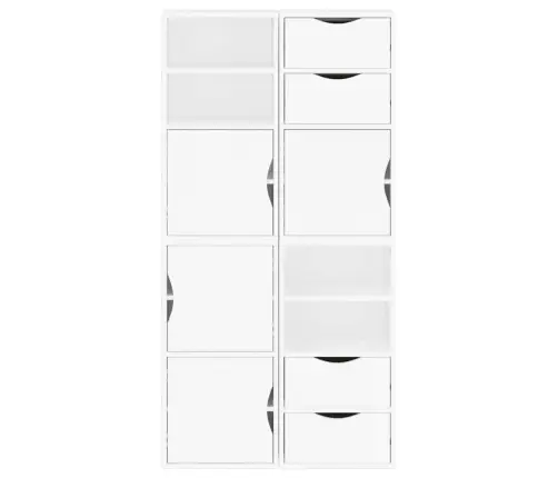 Šoninė Spintelė 4 Vnt Odda, Baltas, 40X24X79 cm Pušies Masyvas