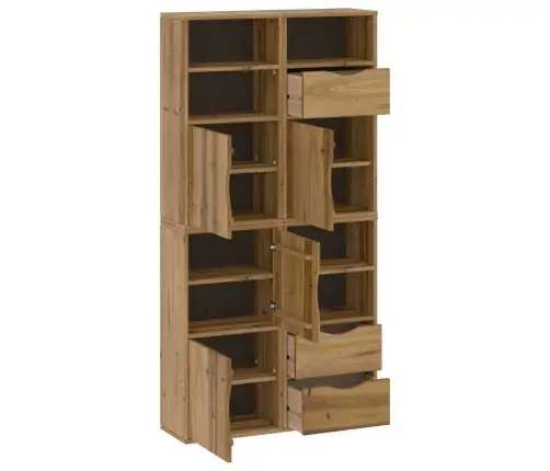 Šoninė Spintelė 4 Vnt Odda, 40X24X79 cm Pušies Masyvas