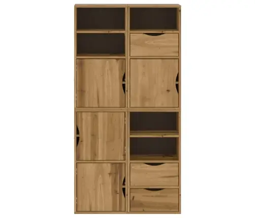 Šoninė Spintelė 4 Vnt Odda, 40X24X79 cm Pušies Masyvas