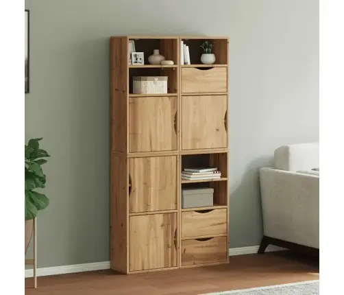 Šoninė Spintelė 4 Vnt Odda, 40X24X79 cm Pušies Masyvas