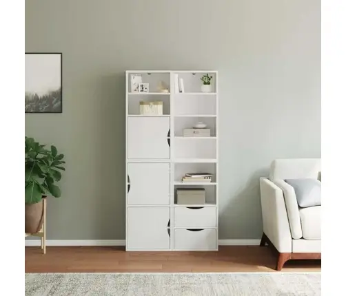 Sānu Skapji 4 Gab., Odda, Balts, 40X24X79 Cm, Priedes Masīvkoks Vidaxl