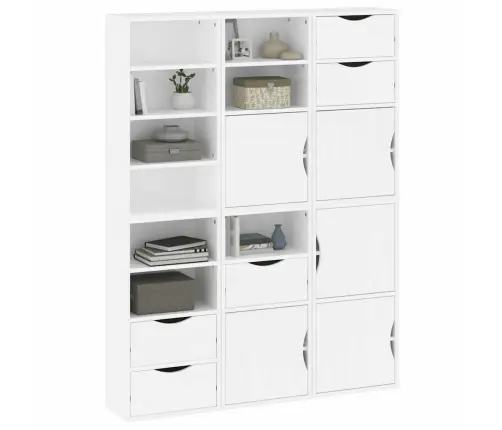 Külgkapid 6 Tk Odda, Valge, 40X24X79 Cm Täispuidust Mänd