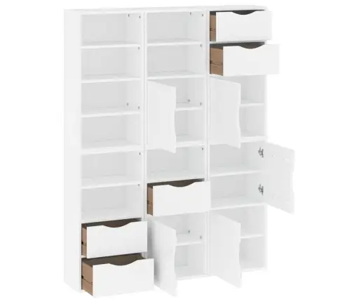 Külgkapid 6 Tk Odda, Valge, 40X24X79 Cm Täispuidust Mänd