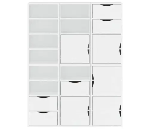 Külgkapid 6 Tk Odda, Valge, 40X24X79 Cm Täispuidust Mänd