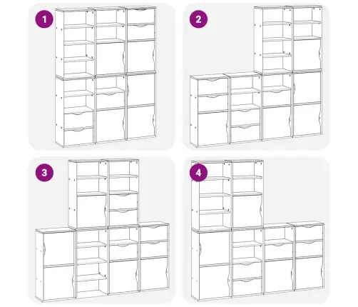 Külgkapid 6 Tk Odda, Valge, 40X24X79 Cm Täispuidust Mänd