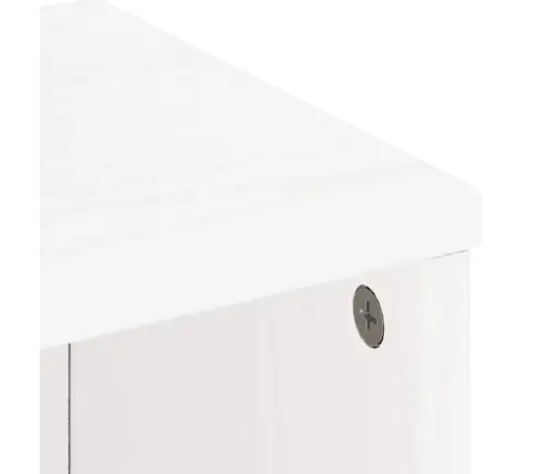 Sānu Skapji 5 Gab., Odda, Balts, 40X24X79 Cm, Priedes Masīvkoks Vidaxl