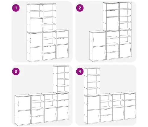 Šoninė Spintelė 5 Vnt Odda, Baltas, 40X24X79 cm Pušies Masyvas