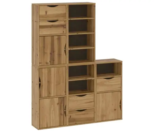 Šoninė Spintelė 5 Vnt Odda, 40X24X79 cm Pušies Masyvas