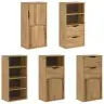 Šoninė Spintelė 5 Vnt Odda, 40X24X79 cm Pušies Masyvas