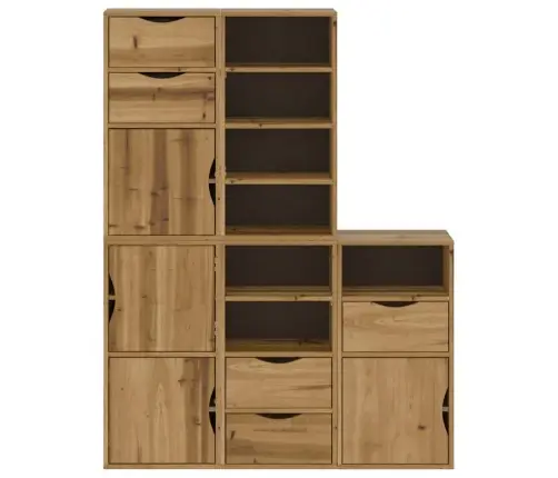 Šoninė Spintelė 5 Vnt Odda, 40X24X79 cm Pušies Masyvas