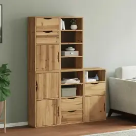 Šoninė Spintelė 5 Vnt Odda, 40X24X79 cm Pušies Masyvas
