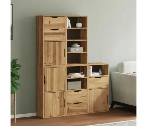 Šoninė Spintelė 5 Vnt Odda, 40X24X79 cm Pušies Masyvas