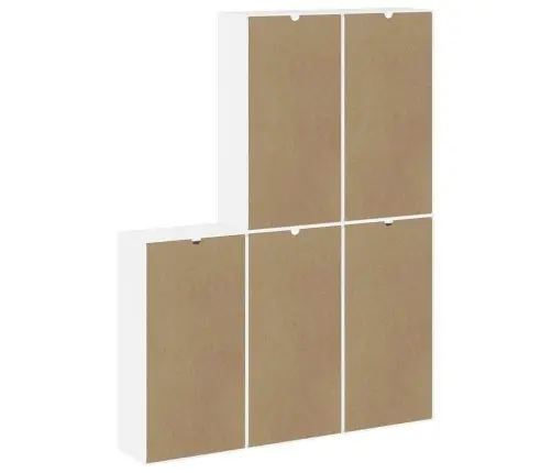 Šoninė Spintelė 5 Vnt Odda, Baltas, 40X24X79 cm Pušies Masyvas