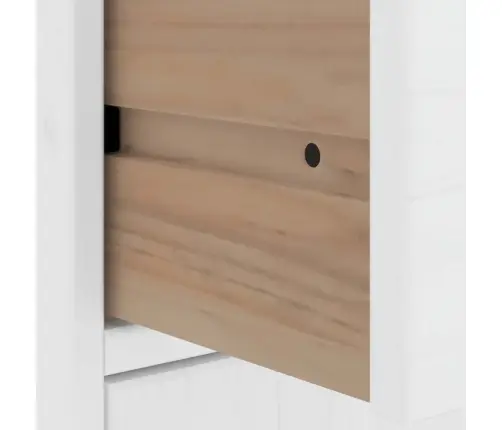 Külgkapid 5 Tk Odda, Valge, 40X24X79 Cm Täispuidust Mänd