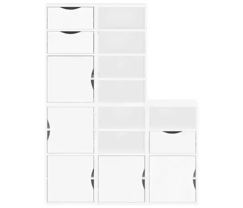 Külgkapid 5 Tk Odda, Valge, 40X24X79 Cm Täispuidust Mänd