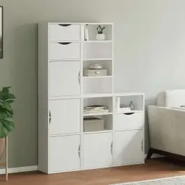 Külgkapid 5 Tk Odda, Valge, 40X24X79 Cm Täispuidust Mänd