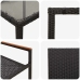 Sodo Valgomojo Komplektas 7 Pcs Juoda 150 X 90 X 75 Cm