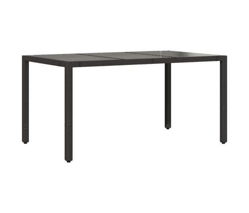Sodo Valgomojo Komplektas 7 Pcs Juoda 150 X 90 X 75 Cm
