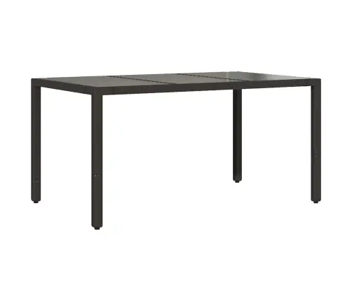 Aia Söögilaudade Komplekt 7 Pcs Must 150 X 90 X 75 Cm