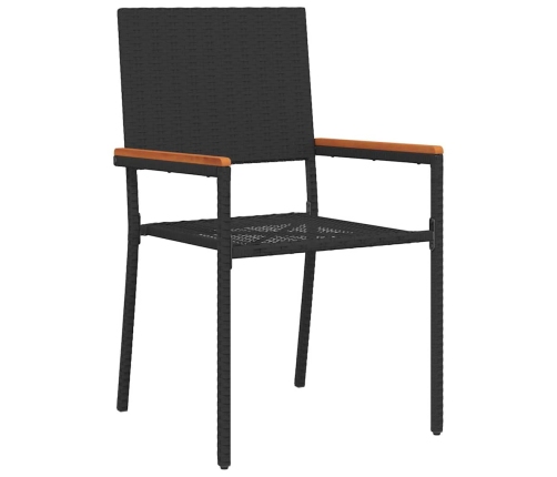 Sodo Valgomojo Komplektas 7 Pcs Juoda 150 X 90 X 75 Cm