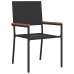 Sodo Valgomojo Komplektas 7 Pcs Juoda 150 X 90 X 75 Cm