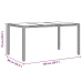 Sodo Valgomojo Komplektas 7 Pcs Juoda 150 X 90 X 75 Cm
