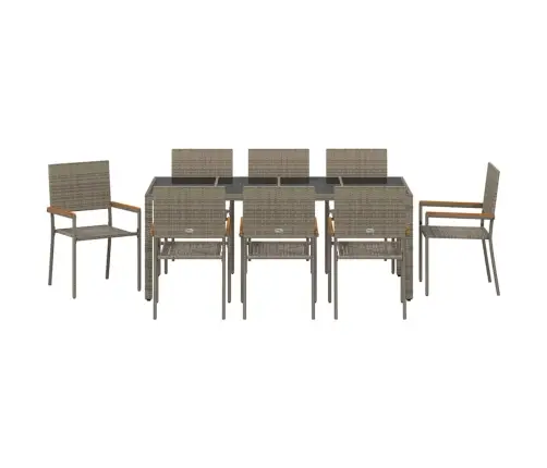 Aia Söögilaudade Komplekt 9 Pcs Hall Polürotang