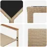 Sodo Valgomojo Komplektas 9 Pcs Smėlio 190 X 90 X 75 Cm