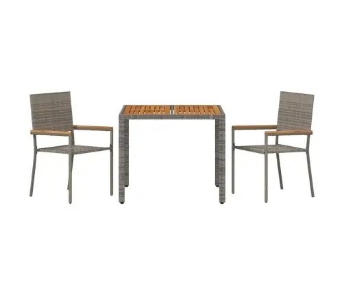 Aia Söögilaudade Komplekt 3 Pcs Hall 90 X 90 X 75 Cm Polürotang Aia Söögilaudade Komplekt 3 Pcs Hall 90 X 90 X 75 Cm Polürotang