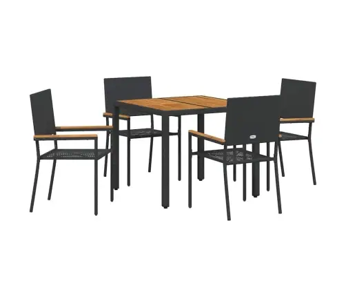 Aia Söögilaudade Komplekt 5 Pcs Must Polürotang