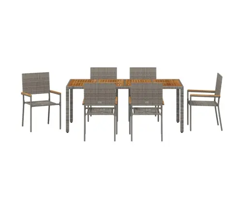 Aia Söögilaudade Komplekt 7 Pcs Hall 190 X 90 X 75 Cm