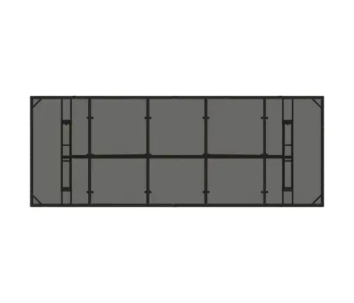 Sodo Valgomojo Komplektas 9 Pcs Juoda Poliratanas