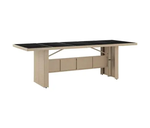 Dārza Ēdamgalds 11 Pcs Bēša 10-Vietīgs Liels Vidaxl