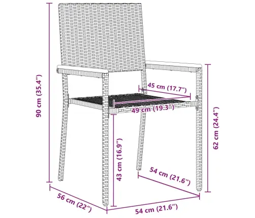 Sodo Valgomojo Komplektas 3 Pcs Pilka Ir Ruda Poliratanas