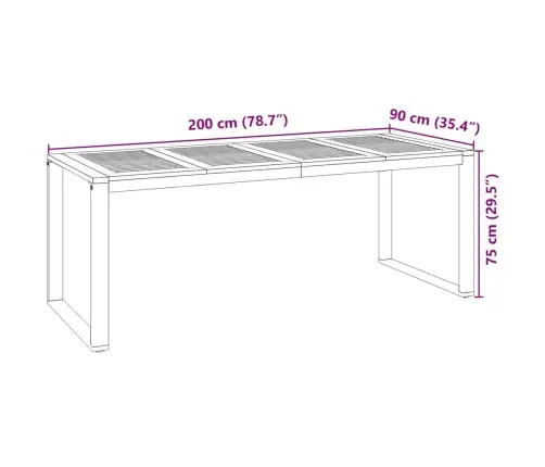 7 Daļu Dārza Ēdamais Komplekts Pelēks Polietilēna Rotangpalmas Akācija Vidaxl