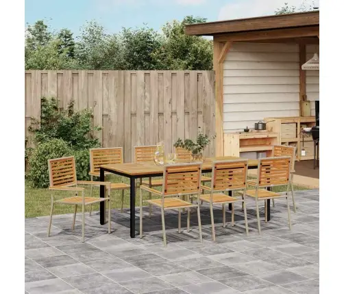 Sodo Valgomojo Komplektas 9 Pcs Smėlio Poliratanas