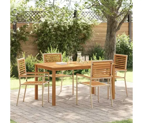 Dārza Galdiņš 5 Pcs Bēša 150 X 90 X 74 Cm Vidaxl