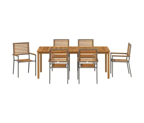 Aia Söögilaudade Komplekt 7 Pcs Hall Tugev Akatsiapuu