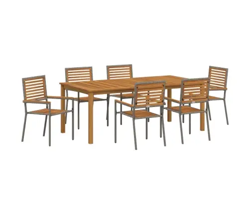 Aia Söögilaudade Komplekt 7 Pcs Hall Tugev Akatsiapuu
