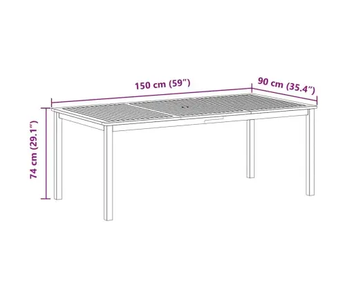 Dārza Galds 7 Pcs Bēša 200 X 100 X 74 Cm Koks, Metāls Vidaxl