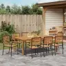 Aia Söögilaudade Komplekt 9 Pcs Must Tugev Akatsiapuu