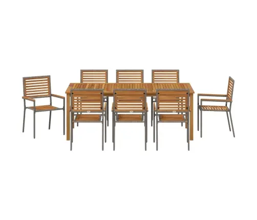 Aia Söögilaudade Komplekt 9 Pcs Hall Tugev Akatsiapuu