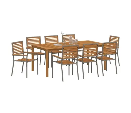 Aia Söögilaudade Komplekt 9 Pcs Hall Tugev Akatsiapuu