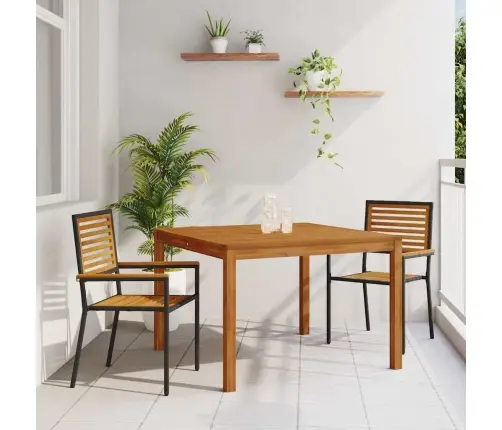 Aia Söögilaudade Komplekt 3 Pcs Must Tugev Akatsiapuu