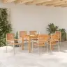 Dārza Ēdamgalds 7 Pcs Bēša Poliūtu Rotangpalma Vidaxl