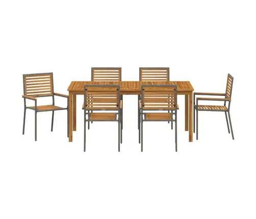 Aia Söögilaudade Komplekt 7 Pcs Hall Polürooster