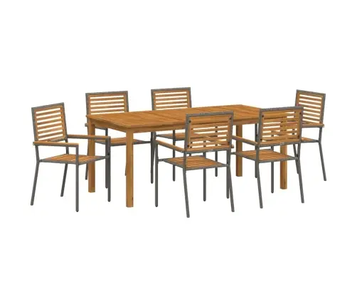 Aia Söögilaudade Komplekt 7 Pcs Hall Polürooster