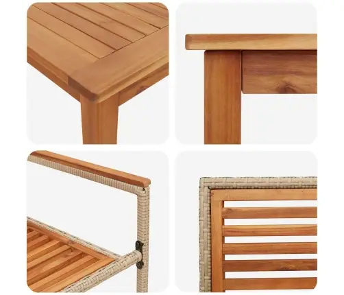 Dārza Ēdamgalds 7 Pcs Bēša 180 X 90 X 75 Cm Sveķi & Koks Vidaxl