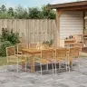 Sodo Valgomojo Komplektas 9 Pcs Smėlio Poli Ratanas